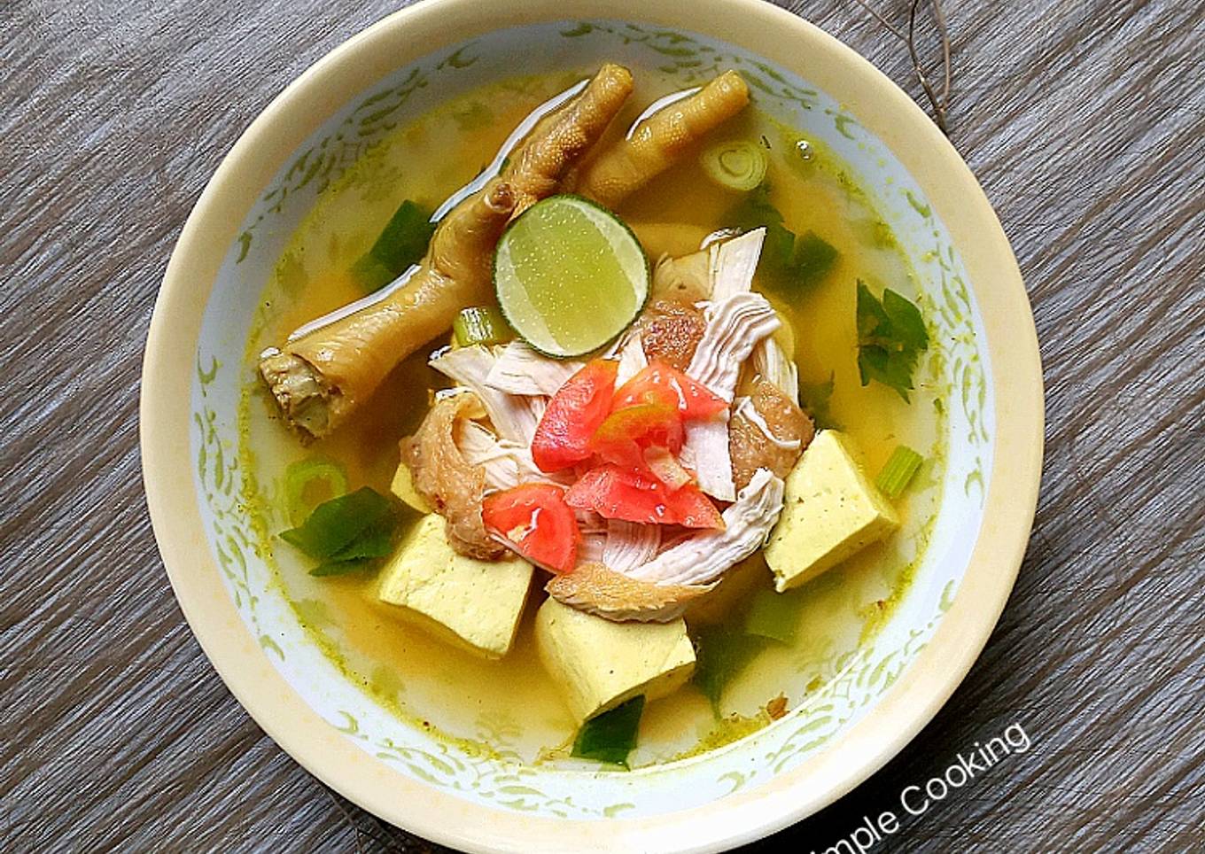 Soto Ayam Ceker Tahu Simple