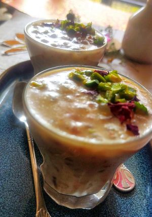 A picture of Sabudana pista kheer.
