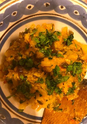 A picture of Eggplant curry.