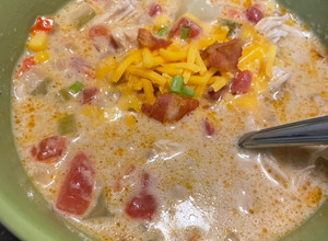 A picture of Chicken Corn chowder.