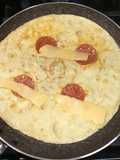 Crepe de Huevos con Salami y Cheddar