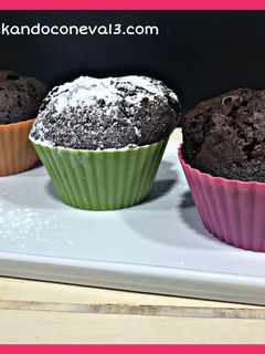Una foto de Magdalenas de chocolate
