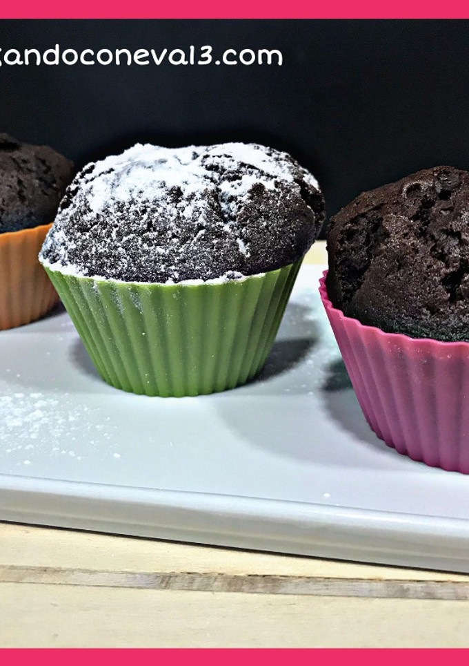 Una foto de Magdalenas de chocolate