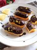 Chocolate Lemon Eclairs