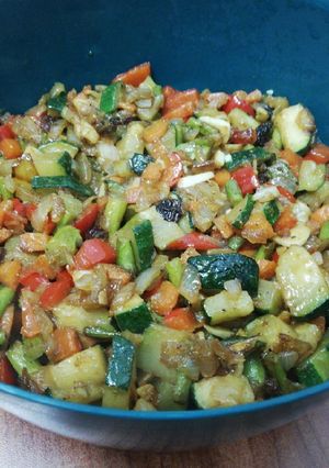 Una foto de Cuscús de verduras