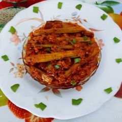A picture of Dhaba style healthy tasty masaledar drumstick sabji.