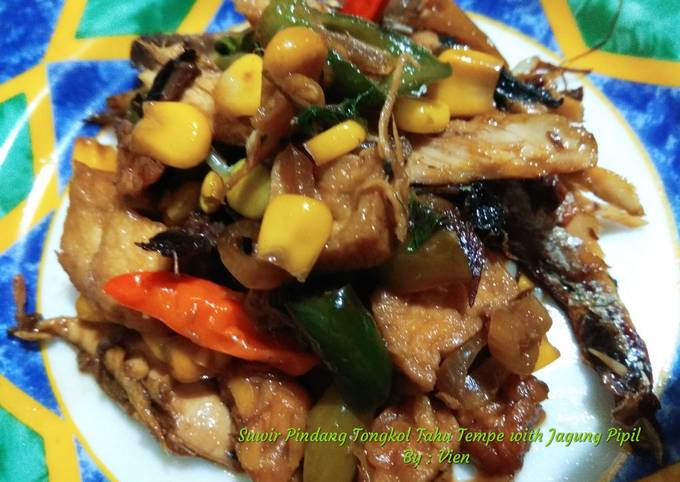 Langkah Mudah untuk Menyiapkan Suwir Pindang Tongkol Tahu Tempe with Jagung Pipil Anti Gagal