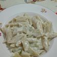 Mostacholes con crema y verdeo