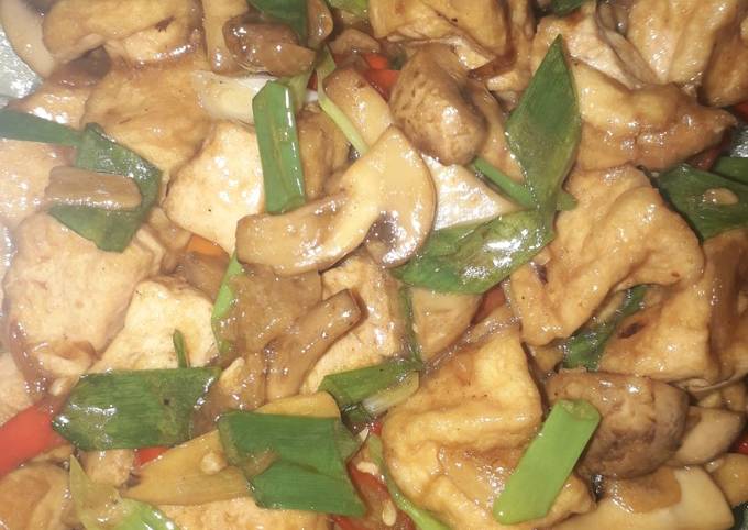 Resep Tumis Jamur Kancing Tahu Oleh Rina Dlf Cookpad