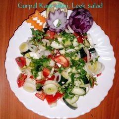 A picture of Leek salad 🥗.