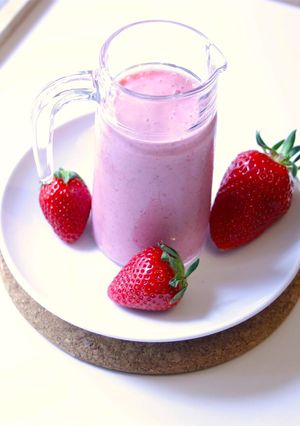 Une photo de Smoothie fraise~banane