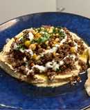 Hummus Bil Lahme (Lebanese Hummus & Spiced Beef with Whipped Feta)