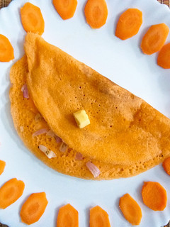 காரட்,வெண்ணெய் தோசை (carrot, vennai thosai recipe in Tamil) செய்முறை முக்கிய புகைப்படம்