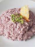 Risotto de aceituna morada y queso de cabra