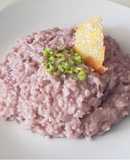 Risotto de aceituna morada y queso de cabra