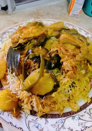 صورة لوصفة مقلوبة دجاج
