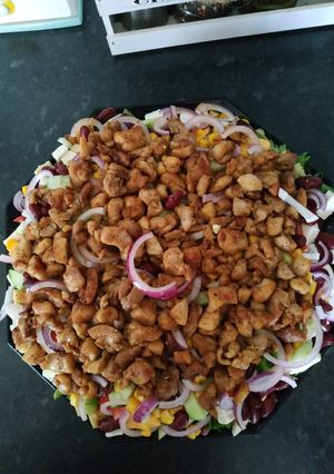 Zdjęcie przepisu Sałatka kebab z kurczaka.