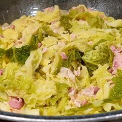 A picture of Fried Cabbage & Bacon.