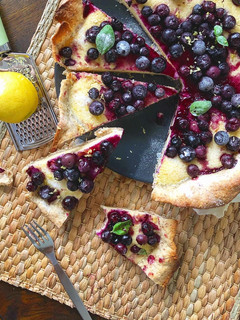 Foto de Tarte de limão e mirtilos (iogurcake)