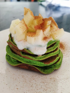 Una foto de Pancakes de espinaca