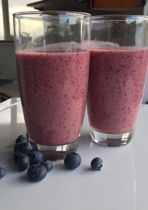 A picture of Blueberry Banana smoothie.