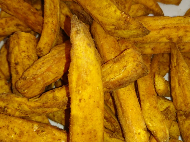 Recipe Air Fried Coriander Chunky Sweet Potato Chips the Perfect Makes you drool