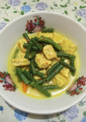 Foto resep Sayur lodeh kacang panjang & tempe | masakan rumah