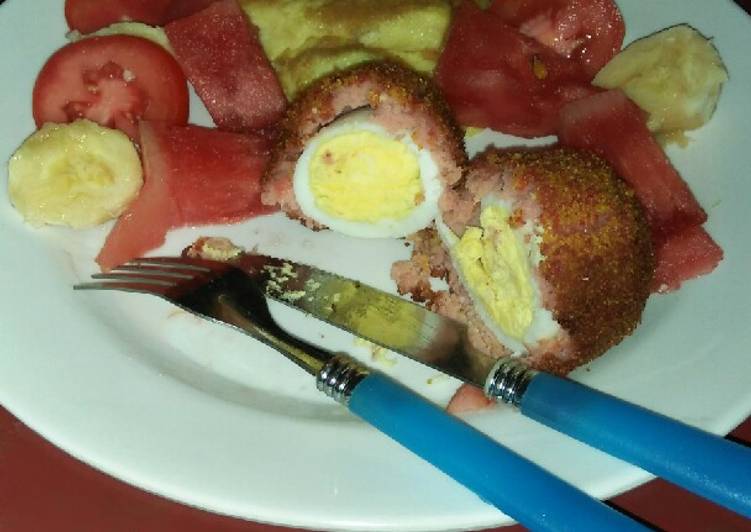 Simple Way to Make Appetizing Sausage coated eggs Cooking Basics for Beginners