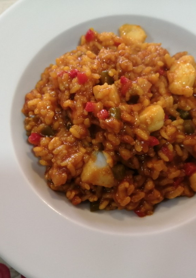 Una foto de Arroz con bacalao
