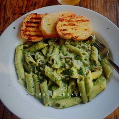 Penne Pasta with Basil Walnut Pesto A picture of Penne Pasta with Basil Walnut Pesto.