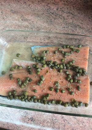 Una foto de Salmón al horno