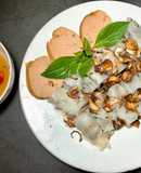 Bánh Cuốn Chả (Làm Bằng Bánh Uớt Mua Sẵn)