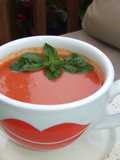 Sopa fría de hortalizas y frutas sin pan