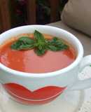 Sopa fría de hortalizas y frutas sin pan