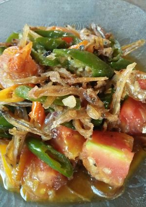 Foto resep Oseng teri cabe ijo