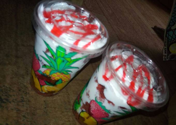 Recipe of Perfect Trifle with strawberry topping sauce