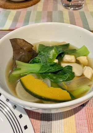 รูปของ ซุปมิโซะผักรวม กับสันในไก่