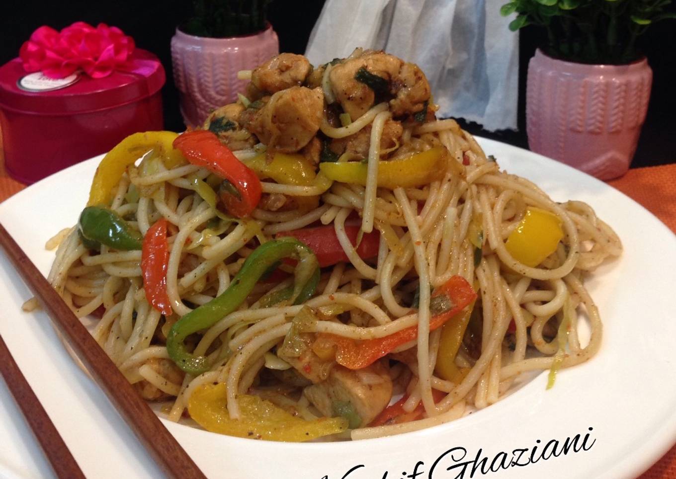 Chicken Vegetable Noodles #CookpadRamadan