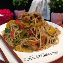 A picture of Chicken Vegetable Noodles #CookpadRamadan.