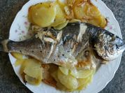 Una foto de asar pescado