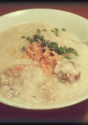 Hình của món Cháo Sườn Ruốc.