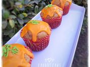 Una foto de muffins de carrot cake