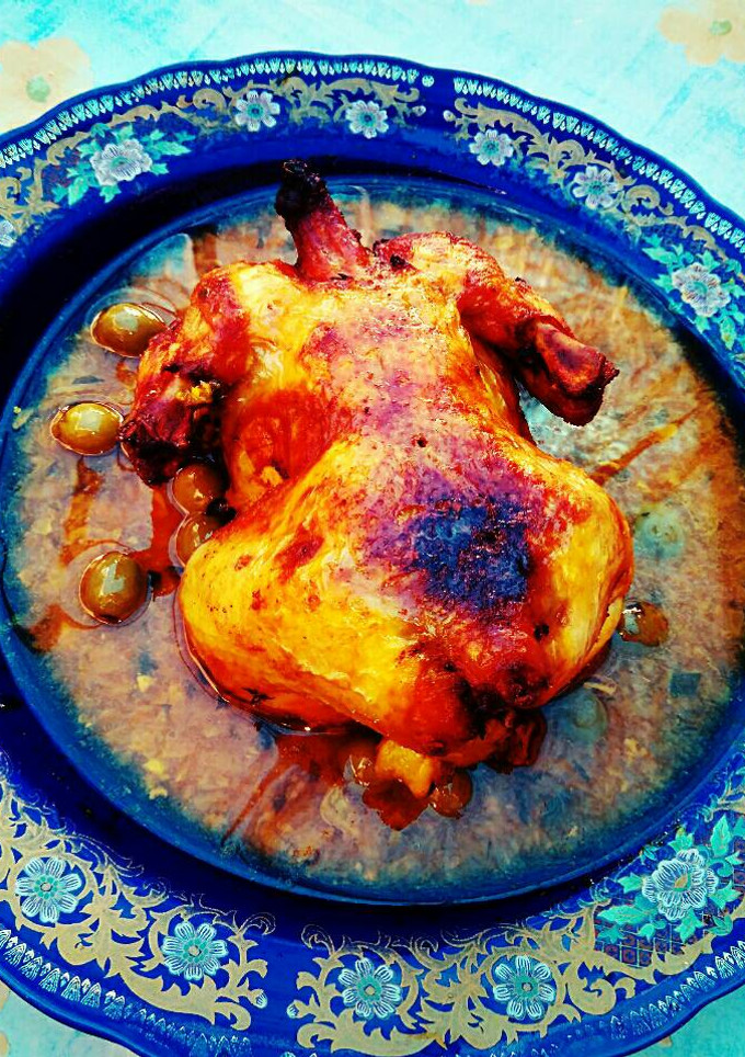 Una foto de Pollo a la moruna