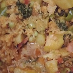 A picture of Colourful mix sabzi.