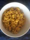 Arroz al curry con garbanzos