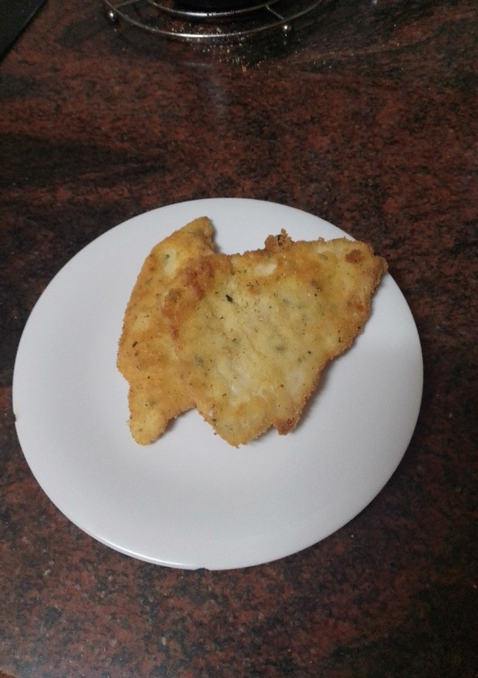 Una foto de Merluza empanada