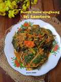 Buntil daun singkong Isi Lamtoro