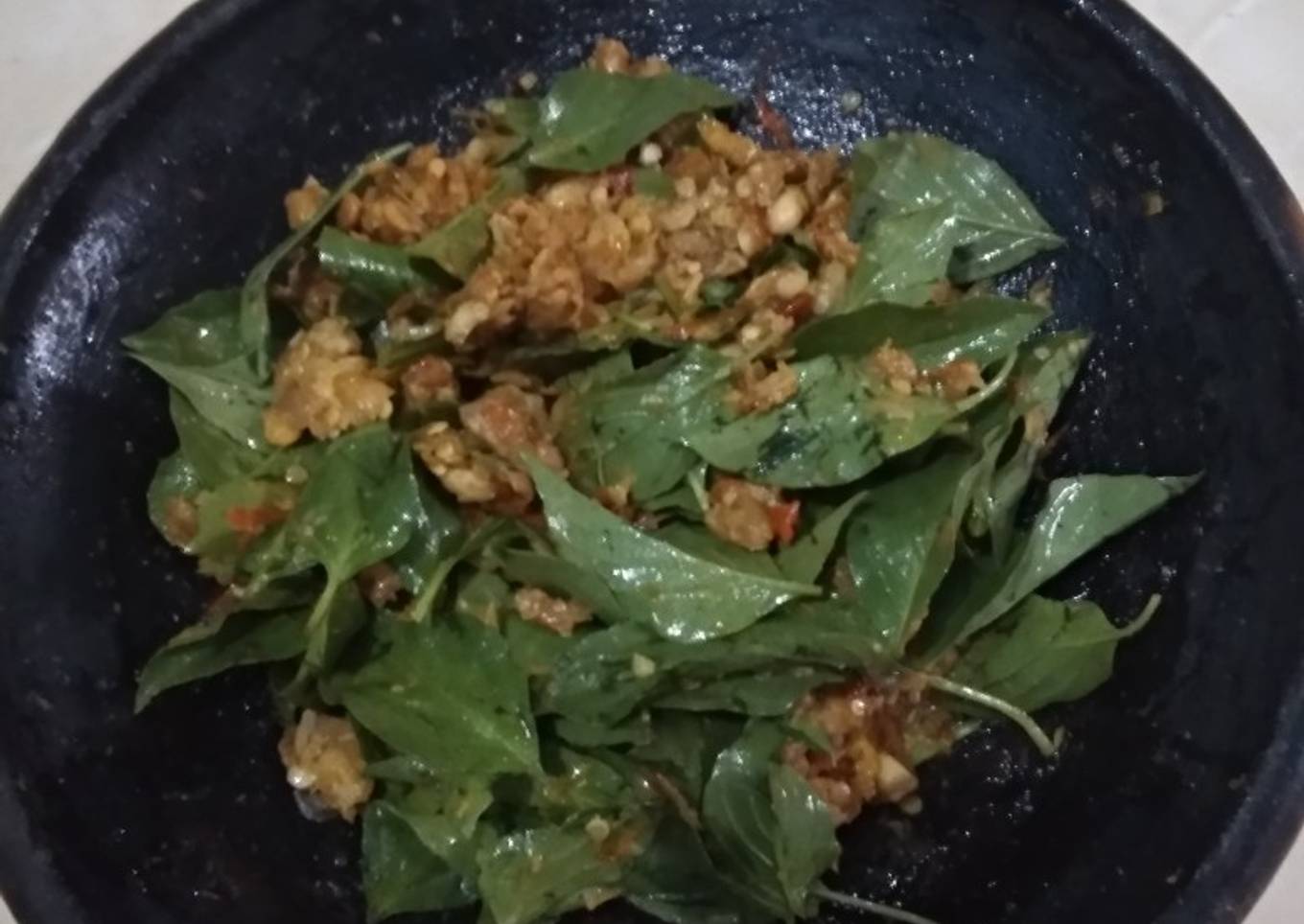 Sambal tempe daun kemangi