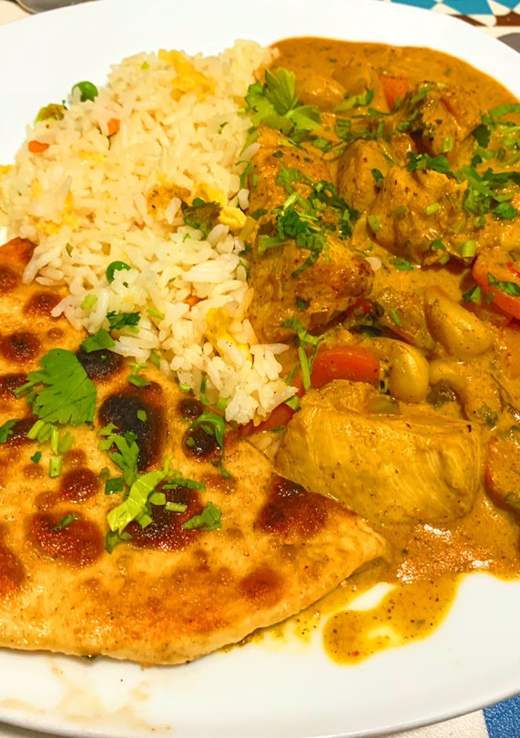 Una foto de Pan naan fácil