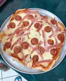 Pizza mediana casera para 2